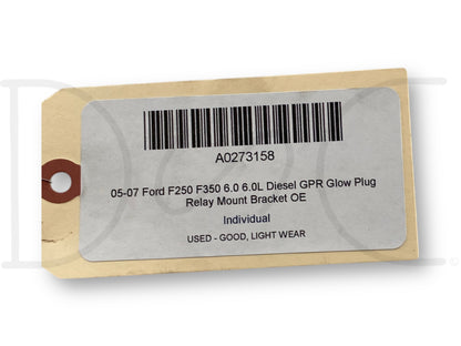 05-07 Ford F250 F350 6.0 6.0L Diesel Gpr Glow Plug Relay Mount Bracket OE