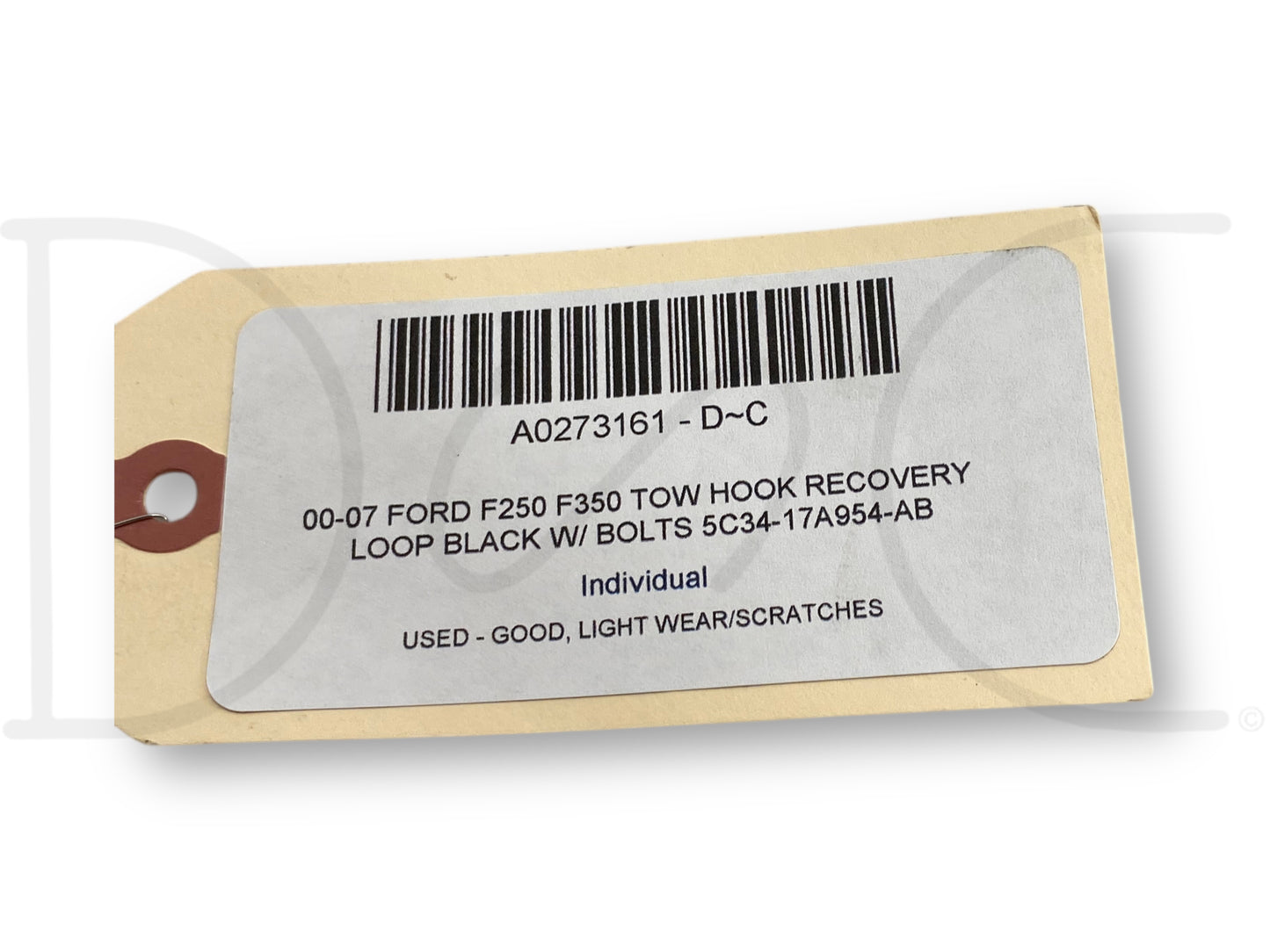 00-07 Ford F250 F350 Tow Hook Recovery Loop Black W/ Bolts 5C34-17A954-AB