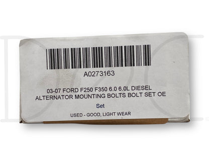 03-07 Ford F250 F350 6.0 6.0L Diesel Alternator Mounting Bolts Bolt Set OE
