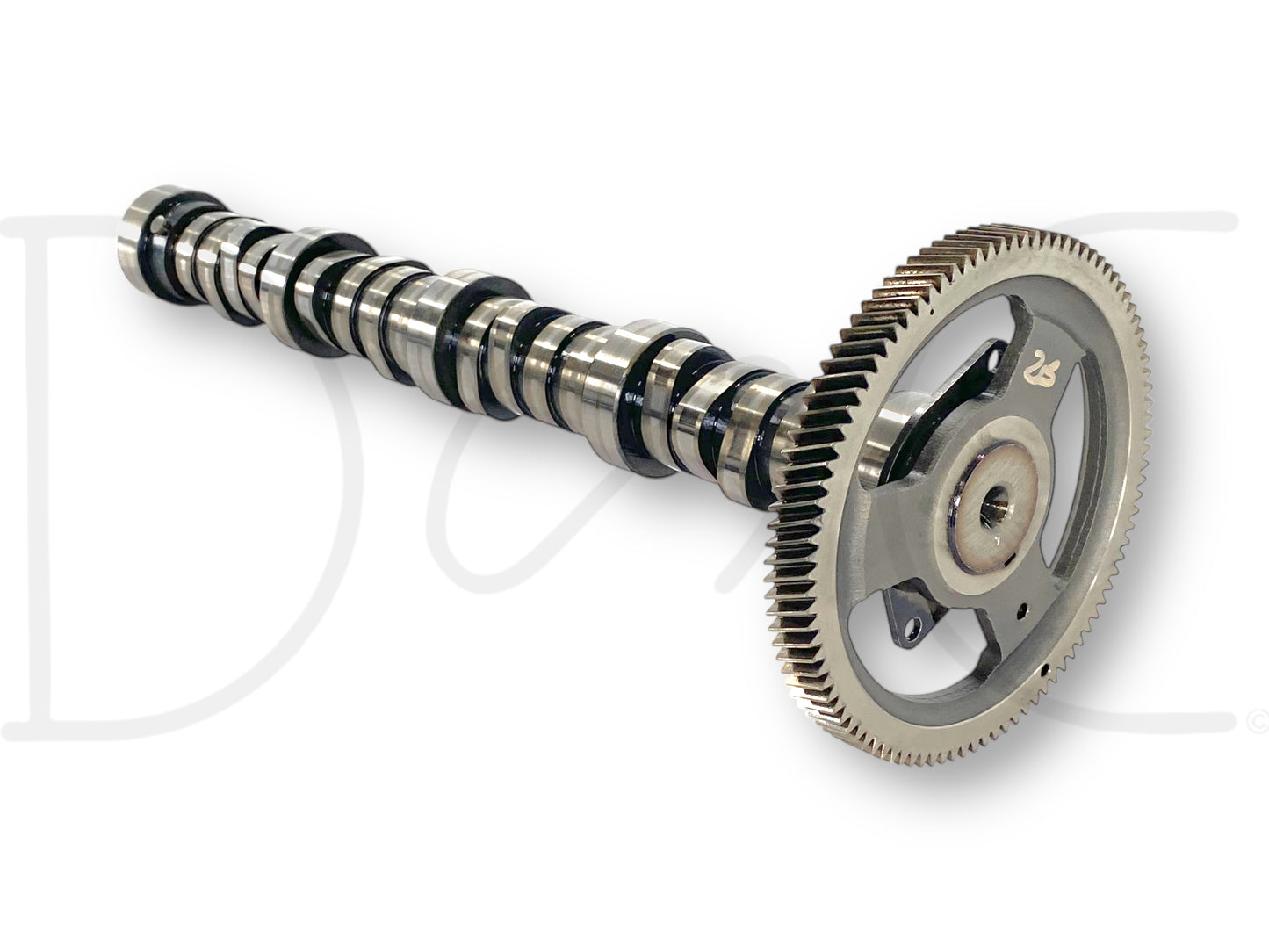 Ford 6.0 6.0L Powerstroke Diesel Camshaft 1843349C1 Cam W/ Gear OE, used with light wear, compatible with 2003-2007 Ford Excursion and F-Series Super Duty trucks, showing metal finish and gear teeth detail.