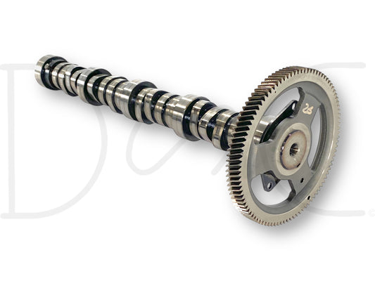Ford 6.0 6.0L Powerstroke Diesel Camshaft 1843349C1 Cam W/ Gear OE, used with light wear, compatible with 2003-2007 Ford Excursion and F-Series Super Duty trucks, showing metal finish and gear teeth detail.