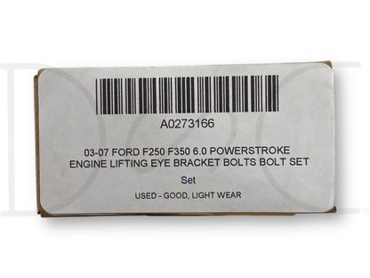 03-07 Ford F250 F350 6.0 Powerstroke Engine Lifting Eye Bracket Bolts Bolt Set