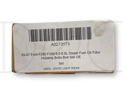 03-07 Ford F250 F350 6.0 6.0L Diesel Fuel Oil Filter Housing Bolts Bolt Set OE