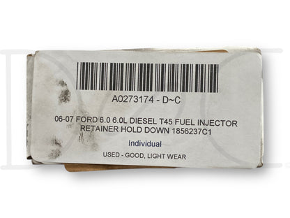 06-07 Ford 6.0 6.0L Diesel T45 Fuel Injector Retainer Hold Down 1856237C1