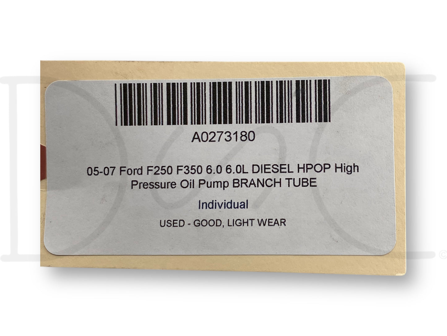 05-07 Ford F250 F350 6.0 6.0L Diesel HPOP High Pressure Oil Pump Branch Tube