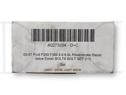 03-07 Ford F250 F350 6.0 6.0L Powerstroke Diesel Valve Cover Bolts Bolt Set (11)