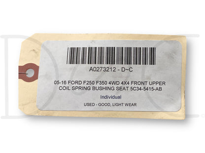 05-16 Ford F250 F350 4WD 4X4 Front Upper Coil Spring Bushing Seat 5C34-5415-AB