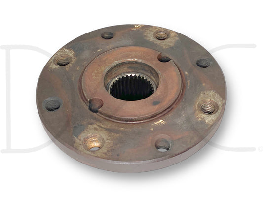 02-07 Ford F350 SRW Sterling 10.5 Rear Axle Driveshaft Pinion Yoke OE, used with good condition and light wear, compatible with 2002-2007 Ford F-250 and F-350 trucks, designed for reliable fitment in Super Duty diesel models including 6.0L Powerstroke engines.