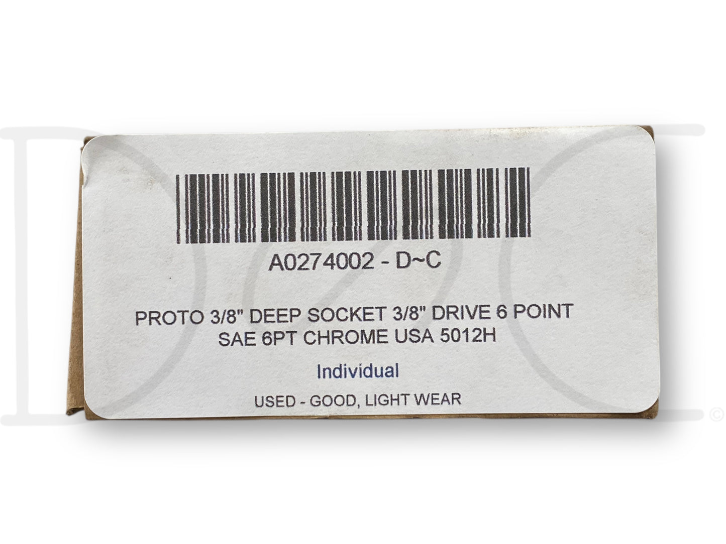 Proto 3/8" Deep Socket 3/8" Drive 6 Point Sae 6Pt Chrome USA 5012H