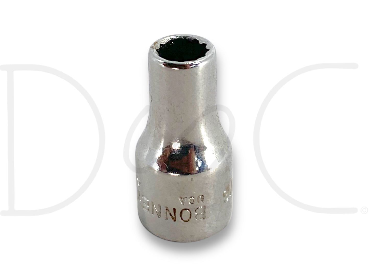 Bonney 3/16" Shallow Socket 1/4" Drive 12 Point Sae 12Pt Chrome USA V6