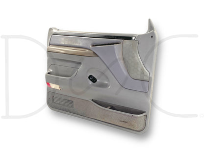 94-97 Ford F250 F350 LH Left Driver Front Door Panel Power Opal Gray OE *Blem*