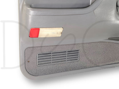 94-97 Ford F250 F350 LH Left Driver Front Door Panel Power Opal Gray OE *Blem*