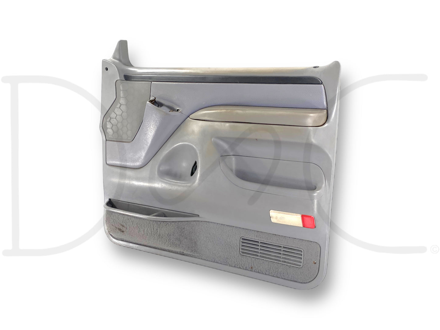 94-97 Ford F250 F350 RH Right Passenger Front Door Panel Power Opal Gray OE