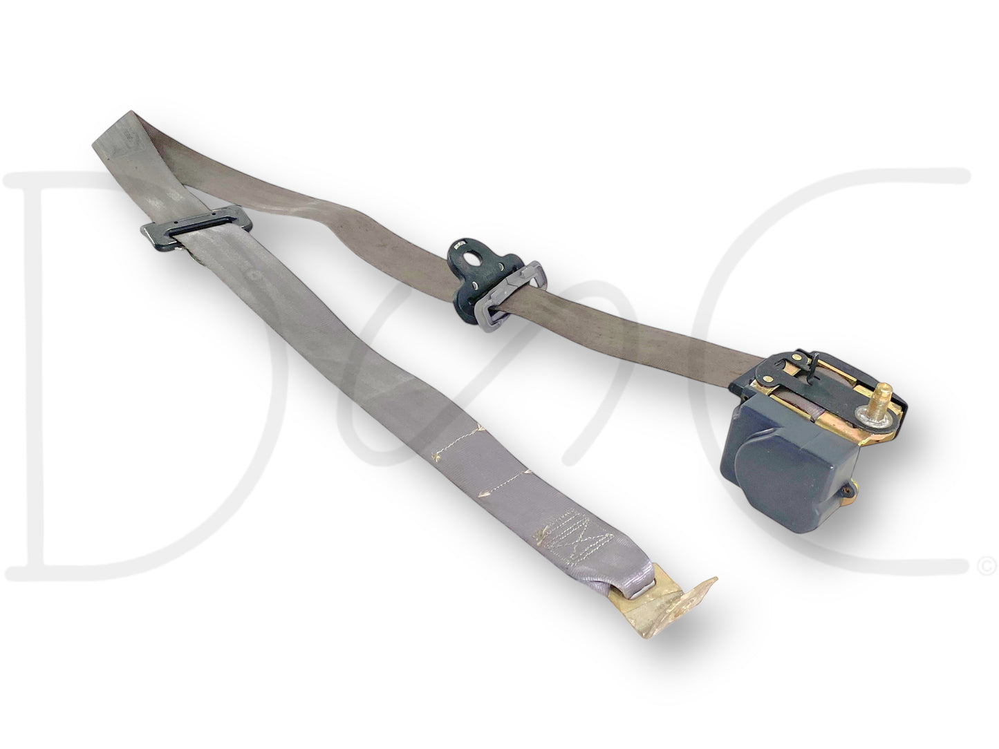 92-97 Ford F250 F350 RH Right Passenger Front Seat Belt Seatbelt Gray OE