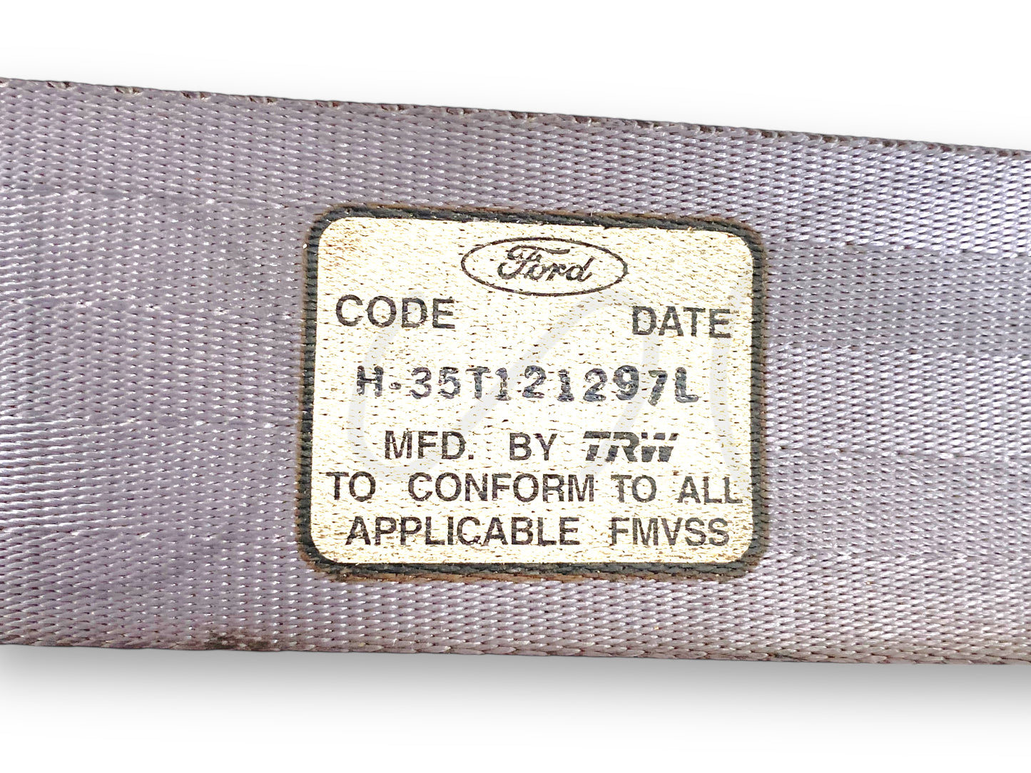 92-97 Ford F250 F350 Crew Cab LH Left Driver Rear Seat Belt Seatbelt Gray OE
