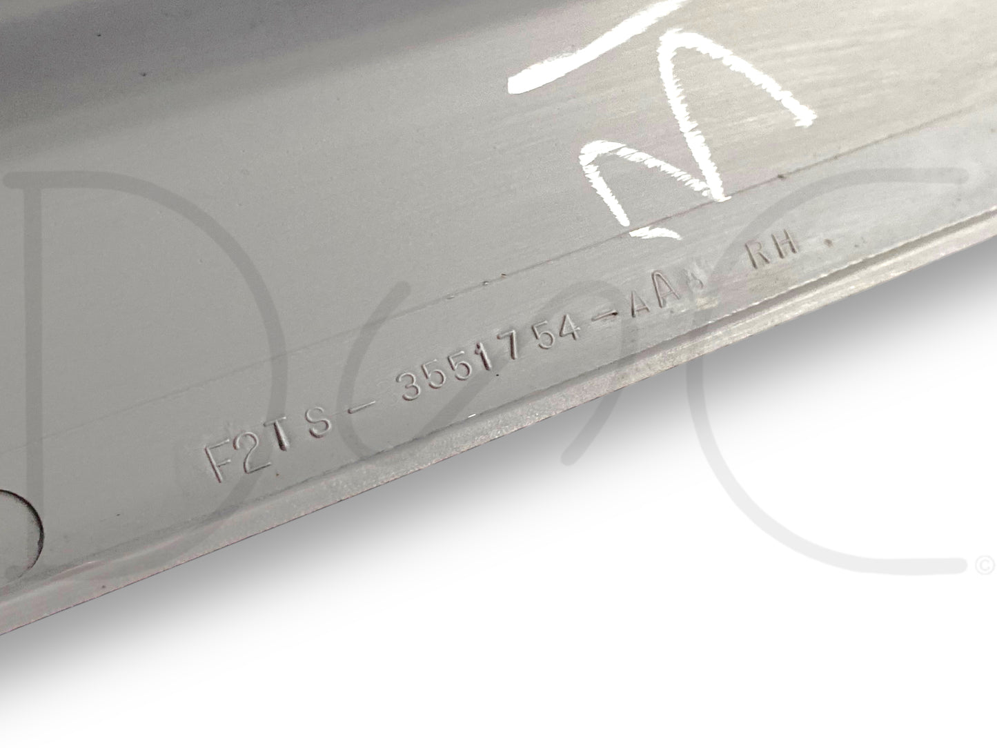 92-97 Ford F250 F350 Crew Cab Rear Upper Door Trim RH Right Opal Gray