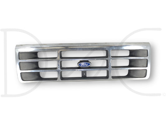 92-96 Ford F150 F250 97 F350 Front Grill Grille Chrome OEM F4Tb-8200