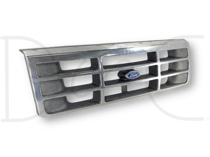 92-96 Ford F150 F250 97 F350 Front Grill Grille Chrome OEM F4Tb-8200