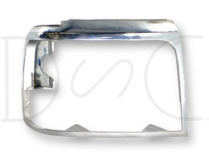 92-97 Ford F250 F350 Right Passenger Headlight Bezel Trim Surround Chrome OEM