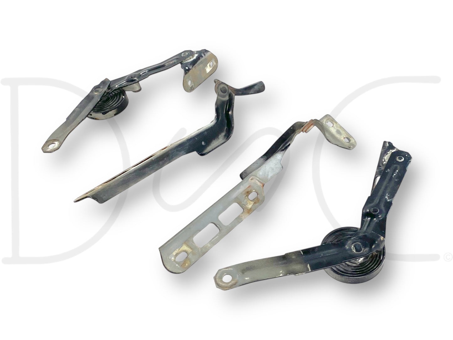 80-96 Ford F250 F350 Truck Hood Hinge And Spring Set Black Hood Hinges Springs