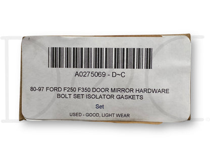 80-97 Ford F250 F350 Door Mirror Hardware Bolt Set Isolator Gaskets