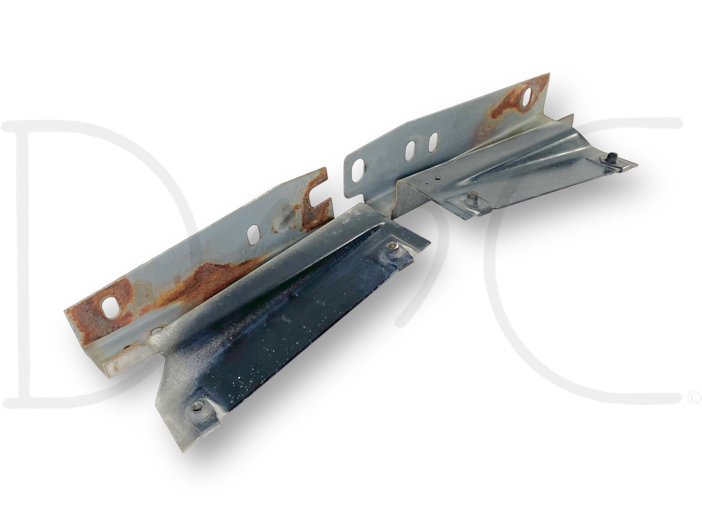 95-97 Ford F250 F350 Diesel Radiator To Core Support Bracket Pair OE Brackets