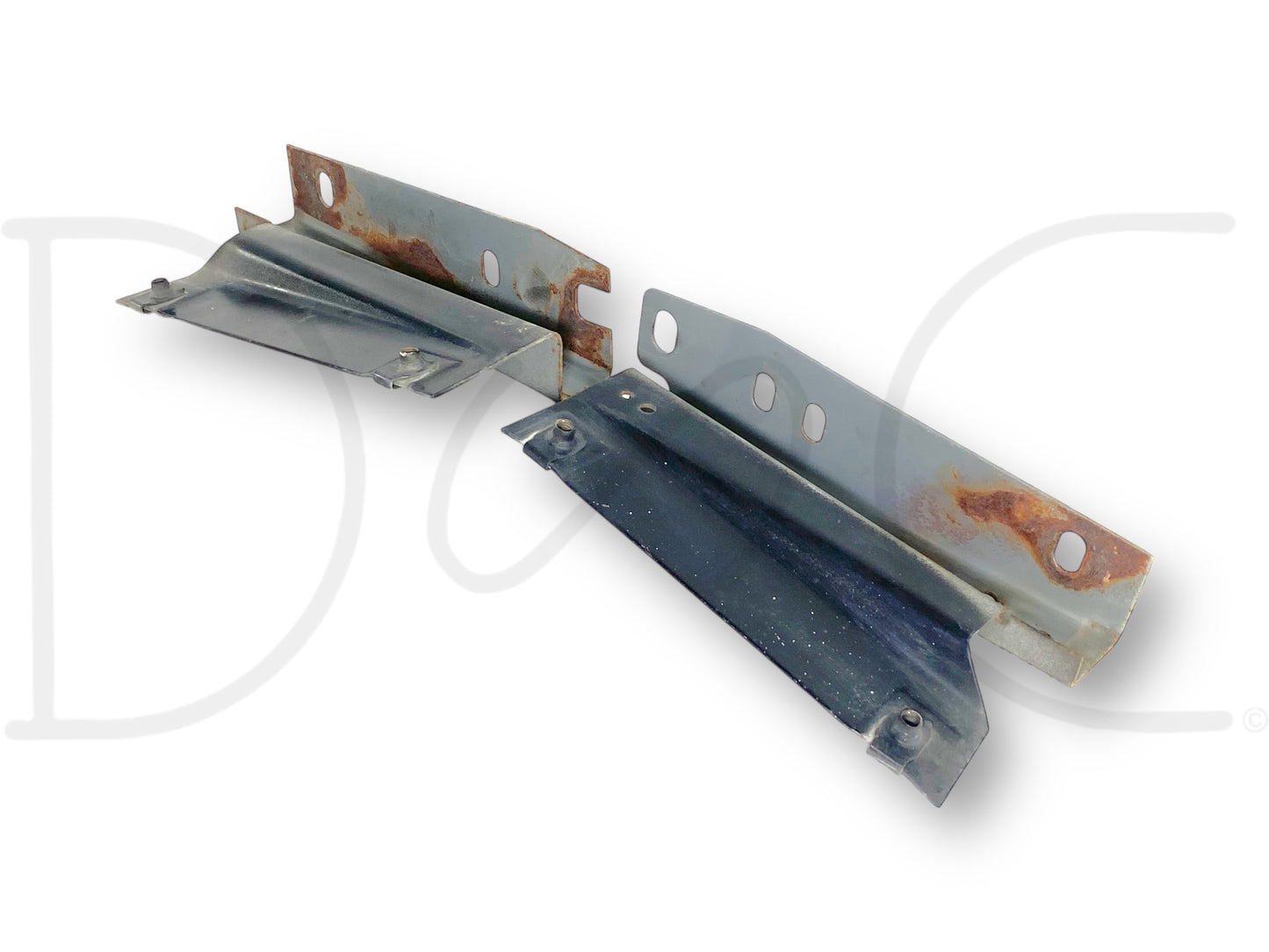 95-97 Ford F250 F350 Diesel Radiator To Core Support Bracket Pair OE Brackets