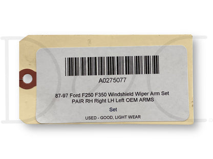 87-97 Ford F250 F350 Windshield Wiper Arm Set Pair RH Right LH Left OEM Arms