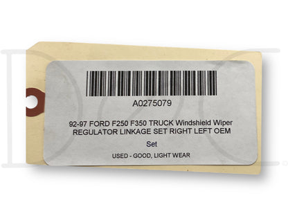 92-97 Ford F250 F350 Truck Windshield Wiper Regulator Linkage Set Right Left OEM