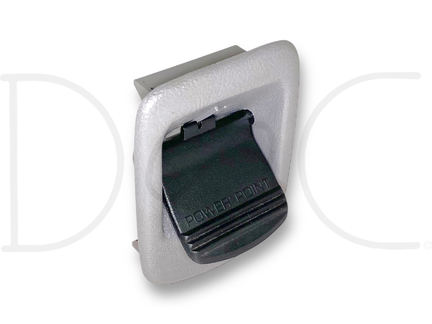 92-97 Ford F250 F350 Truck Dash Power Point 12V Outlet OE Opal Gray Trim Bezel