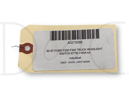 92-97 Ford F250 F350 Truck Headlight Switch E77B-11654-Aa