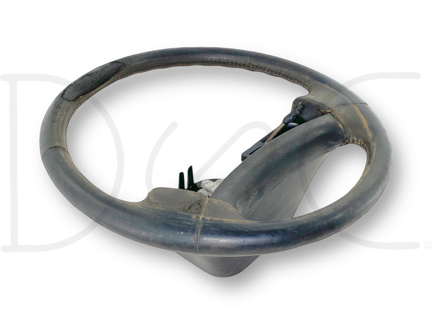 92-97 Ford F250 F350 Steering Wheel Black Leather OEM *Blem*