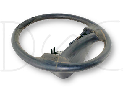 92-97 Ford F250 F350 Steering Wheel Black Leather OEM *Blem*