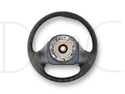 92-97 Ford F250 F350 Steering Wheel Black Leather OEM *Blem*