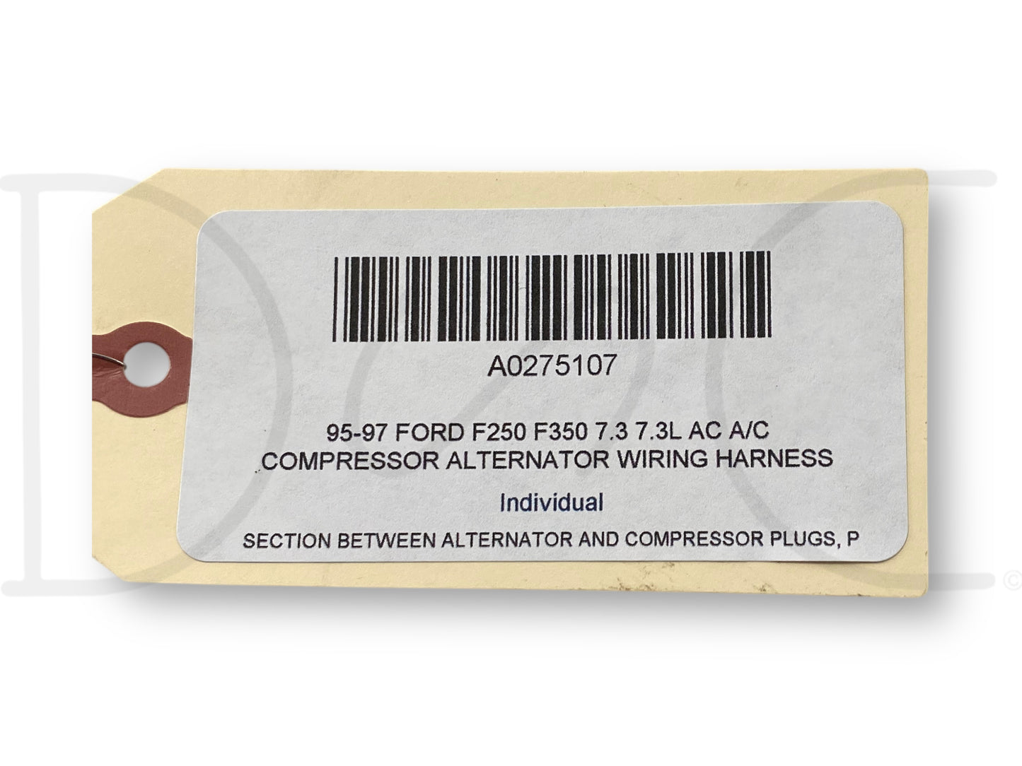 95-97 Ford F250 F350 7.3 7.3L Ac A/C Compressor Alternator Wiring Harness *Blem*