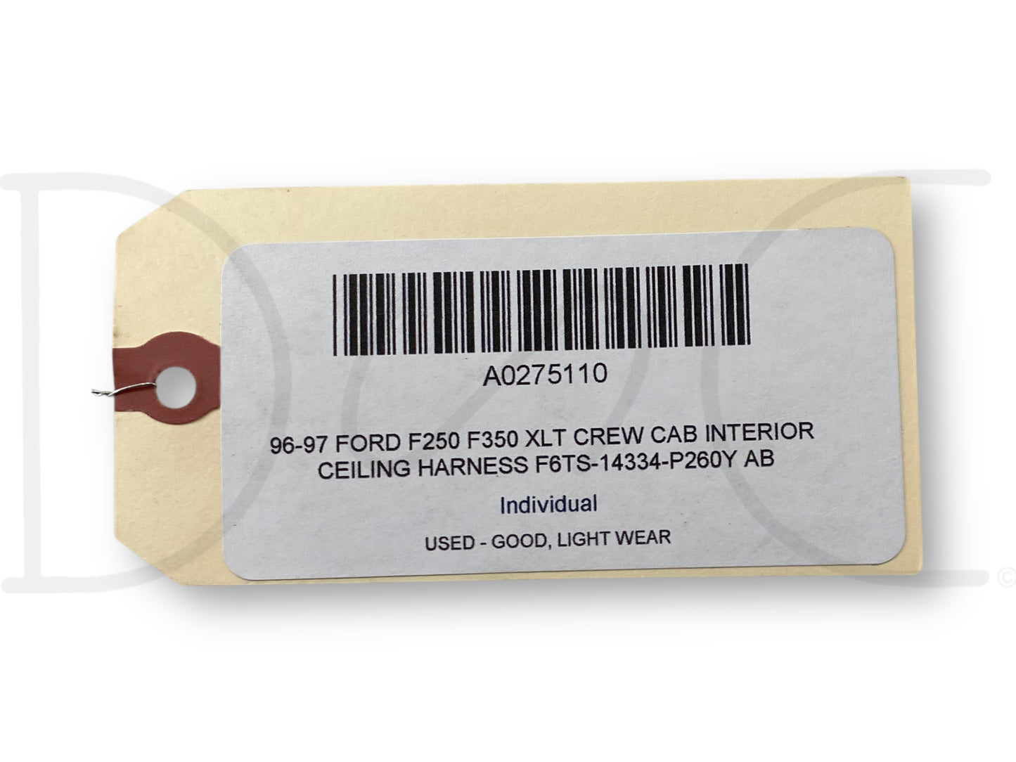 96-97 Ford F250 F350 XLT Crew Cab Interior Ceiling Harness F6Ts-14334-P260Y Ab