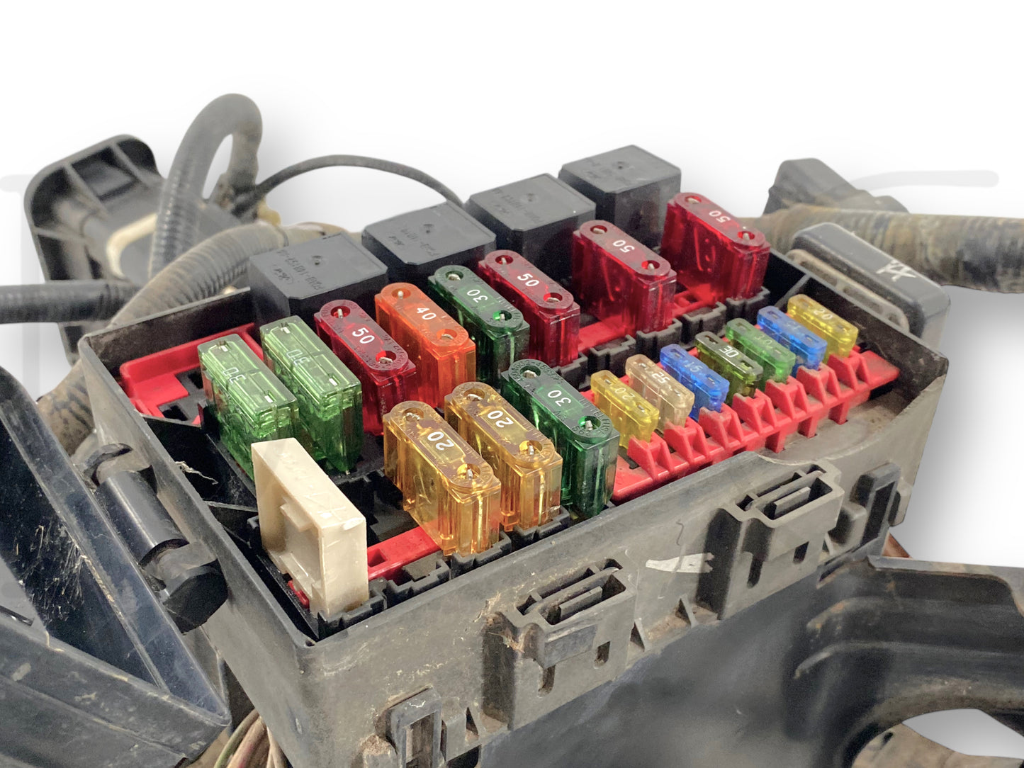 96-97 Ford F250 F350 7.3 Front Body Fuse Box Wiring Harness F7Tb-12A581-P260F Bj