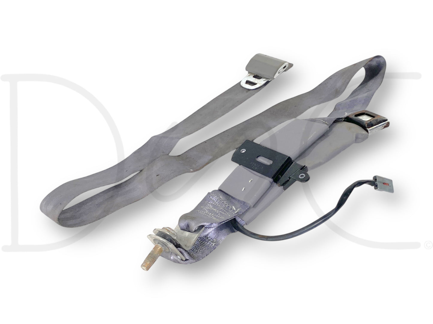 92-97 Ford F250 F350 Front Center Jump Seat Lap Belt Driver Seatbelt Latch Gray