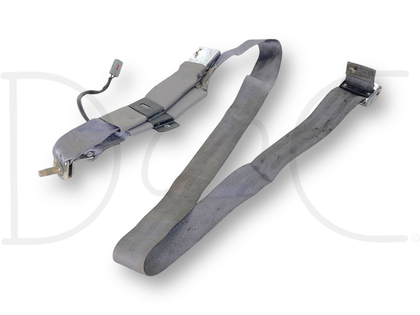 92-97 Ford F250 F350 Front Center Jump Seat Lap Belt Driver Seatbelt Latch Gray
