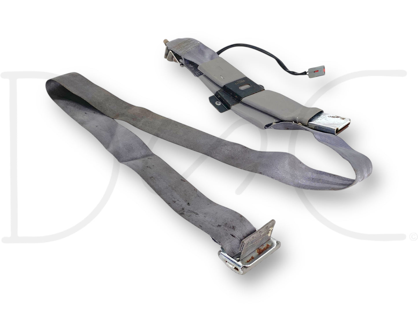 92-97 Ford F250 F350 Front Center Jump Seat Lap Belt Driver Seatbelt Latch Gray