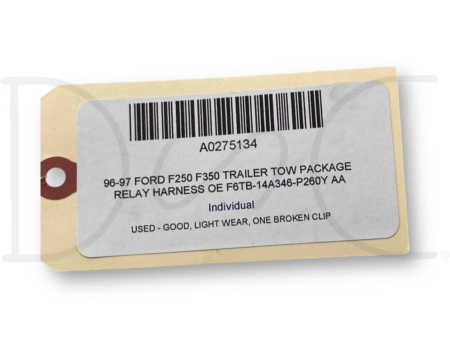 96-97 Ford F250 F350 Trailer Tow Package Relay Harness OE F6Tb-14A346-P260Y Aa