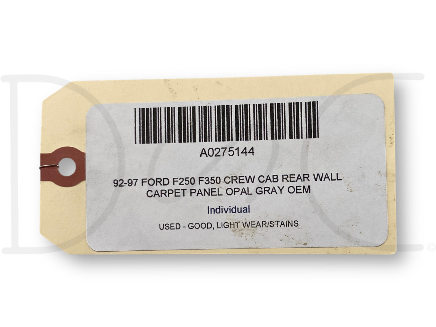 92-97 Ford F250 F350 Crew Cab Rear Wall Carpet Panel Opal Gray OEM