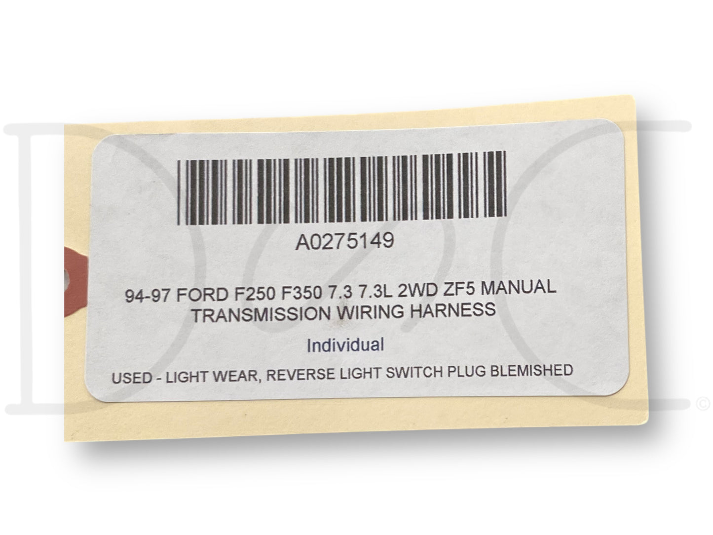 94-97 Ford F250 F350 7.3 7.3L 2WD ZF5 Manual Transmission Wiring Harness