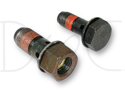 94-97 Ford F250 F350 E4OD Auto Automatic Trans Cooler Line Banjo Bolt Set OEM