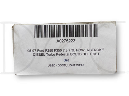 95-97 Ford F250 F350 7.3 7.3L Powerstroke Diesel Turbo Pedestal Bolts Bolt Set