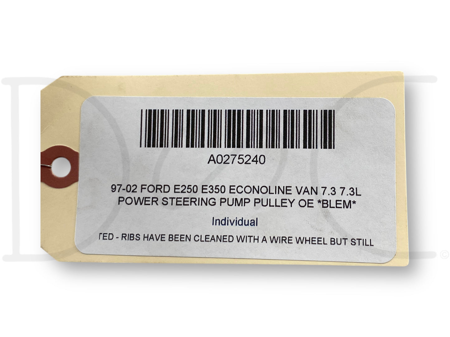 97-02 Ford E250 E350 Econoline Van 7.3 7.3L Power Steering Pump Pulley OE *Blem*