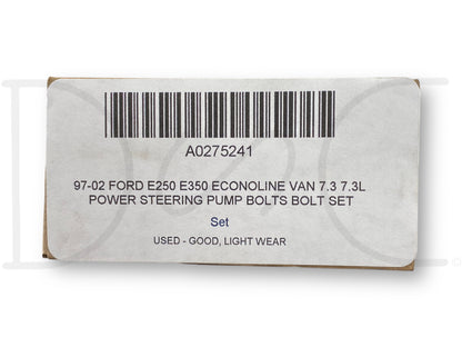 97-02 Ford E250 E350 Econoline Van 7.3 7.3L Power Steering Pump Bolts Bolt Set