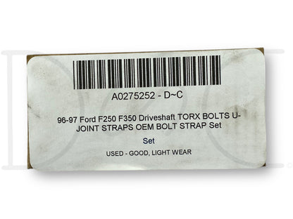 96-97 Ford F250 F350 Driveshaft Torx Bolts U-Joint Straps OEM Bolt Strap Set