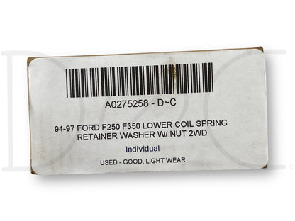 94-97 Ford F250 F350 Lower Coil Spring Retainer Washer W/ Nut 2WD