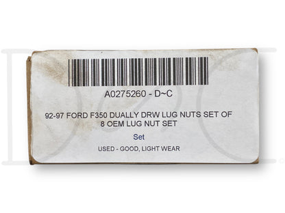 92-97 Ford F350 Dually DRW Lug Nuts Set Of 8 OEM Lug Nut Set